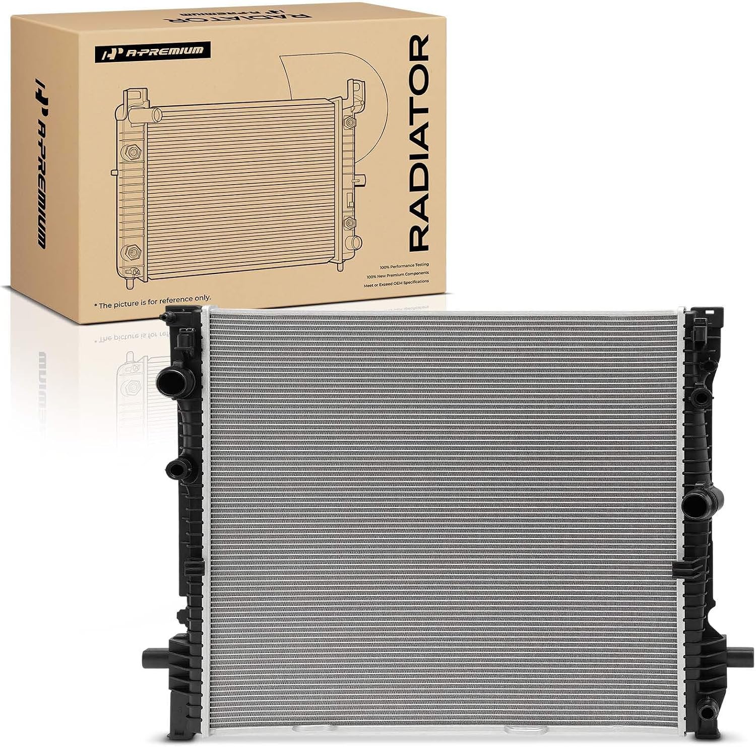 A-Premium Primary Engine Coolant Radiator Assembly Compatible with BMW X3 2018-2019, X4 2019, 2.0L 3.0L
