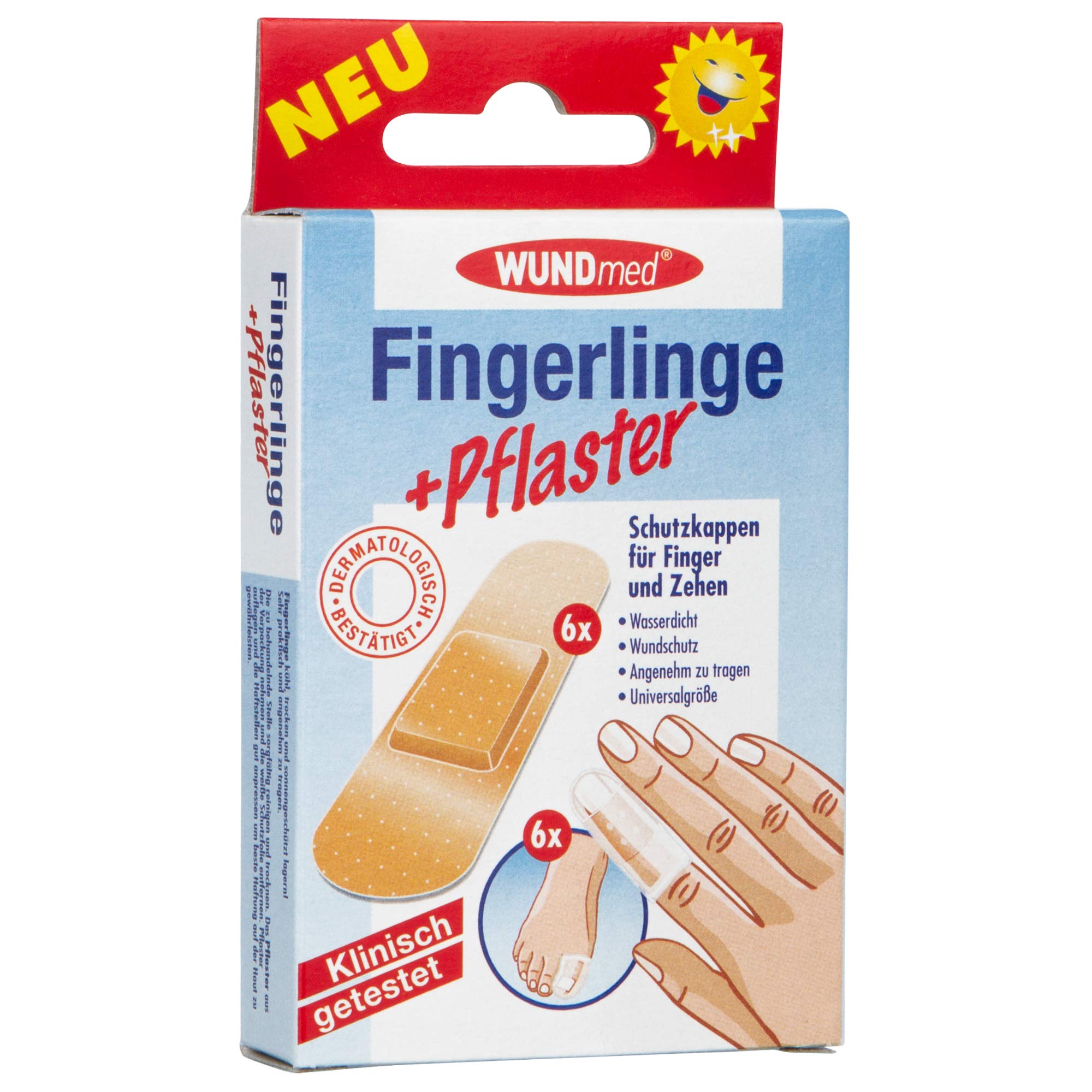 Wundmed Fingerlinge + Pflaster Set (6 Fingerlinge, 6 Pflaster)