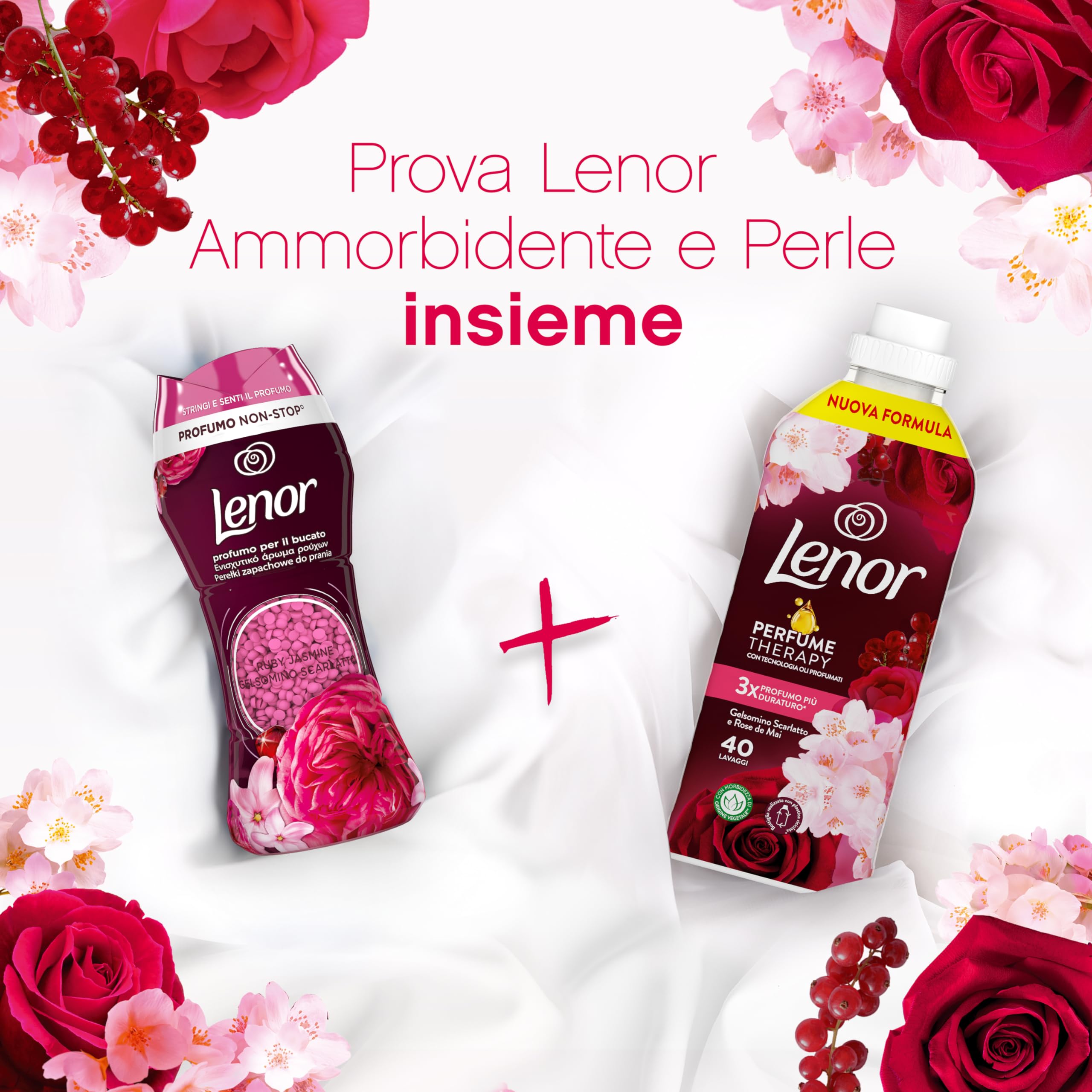 Lenor Profumo Per Bucato Ruby Jasmine 210 g, Le Fragranze Che Ami Non Sono Mai Durate Tanto A Lungo (Fino A 12 Settimane Nel Guardaroba)