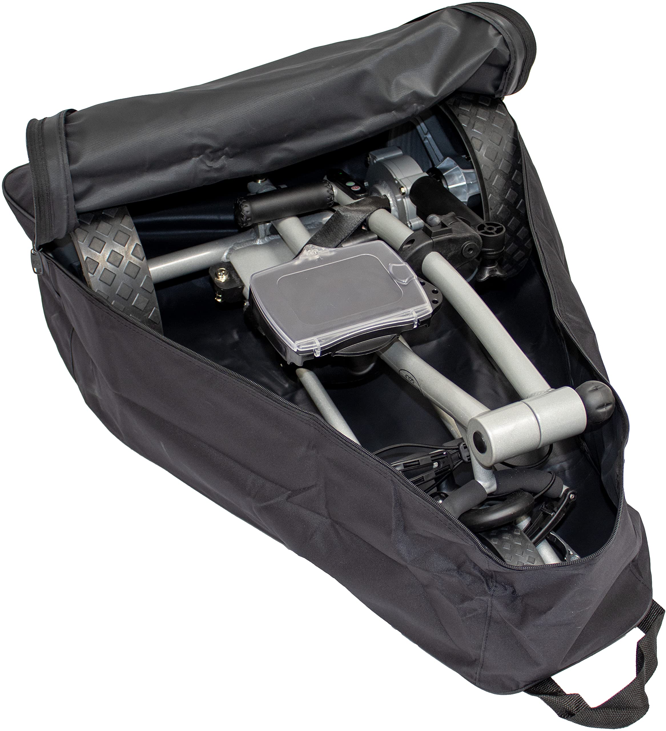 BeeGon Golf Elektro-Golftrolley GT-X300 Pro Silber mit 33Ah Blei-Akku inkl. Zubehör