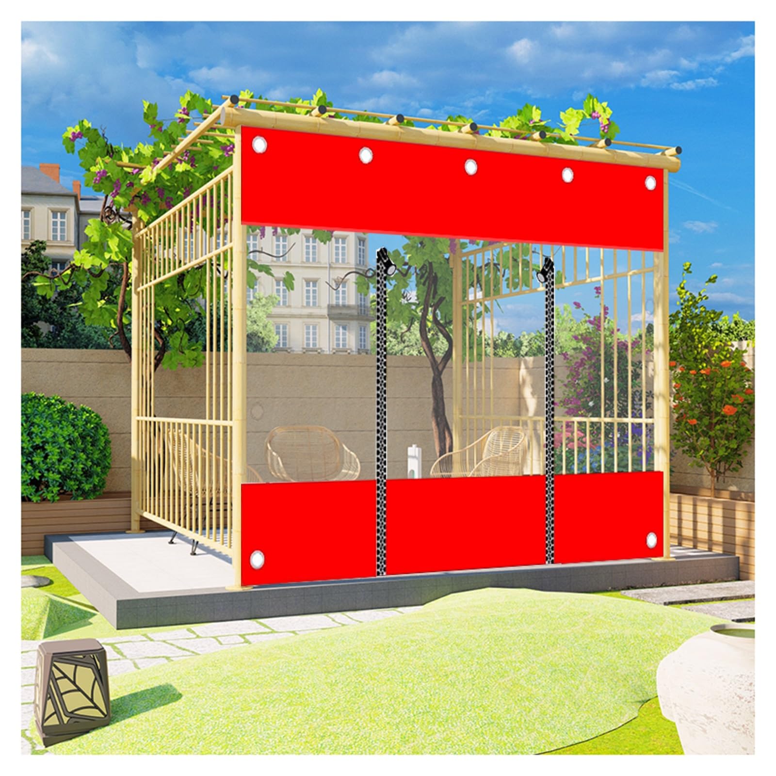 Wasserdichte Planenvorhänge Mit Reißverschluss - Outdoor Schutz Für Terrasse