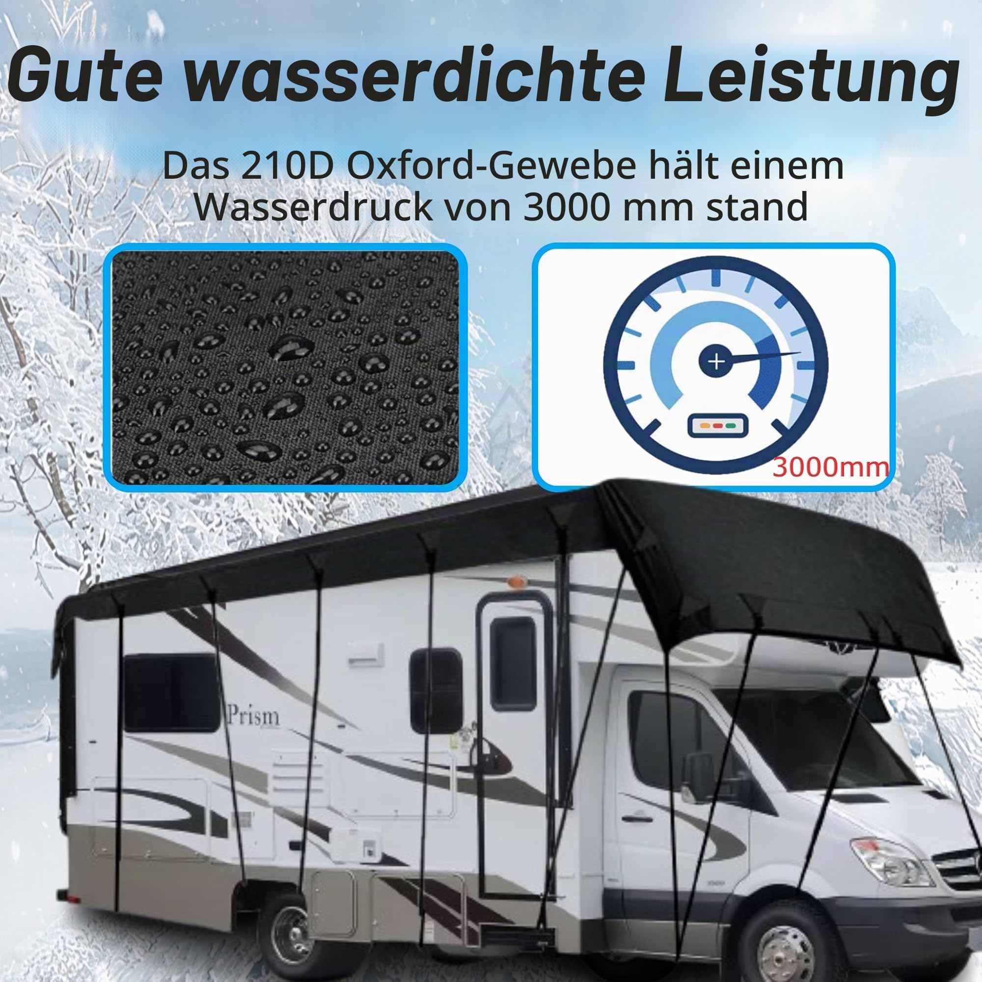 Wohnmobil Schutzhülle 6,5 m – Dachplane für Wohnwagen
