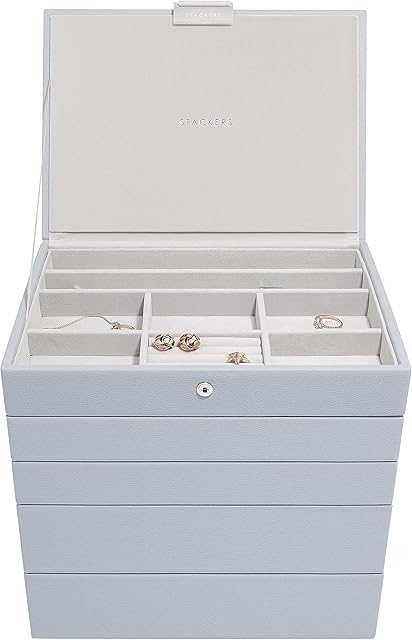 Stackers Lavender Classic Medium Jewellery box - Set of 5