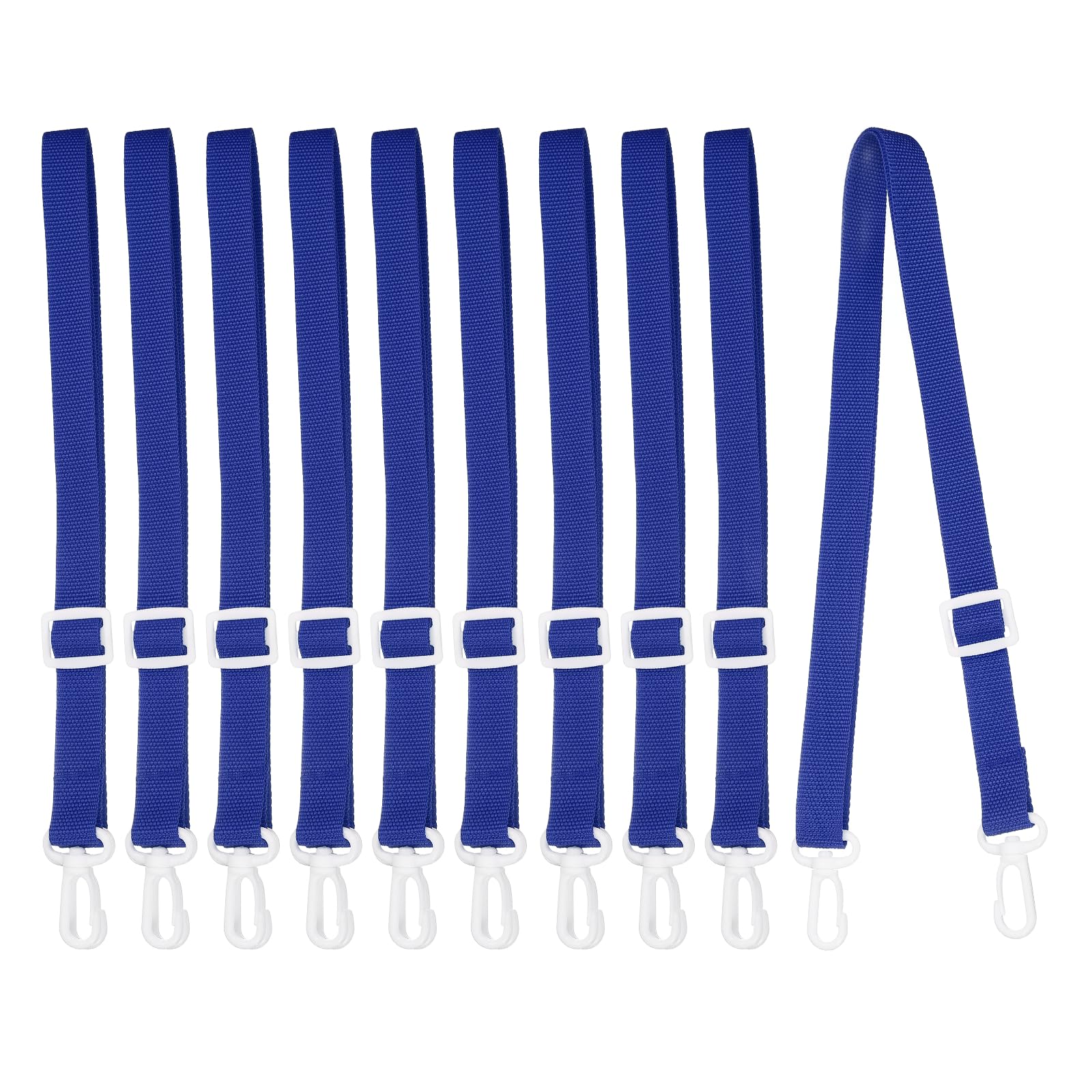 sourcing map Water Bottle Holder Lanyard, Polypropylene Water Bottle Sling Straps Adjustable Water Bottles Holder Shoulder for Outdoor Camping Walking, Blue/10 PCS(White Buckle)