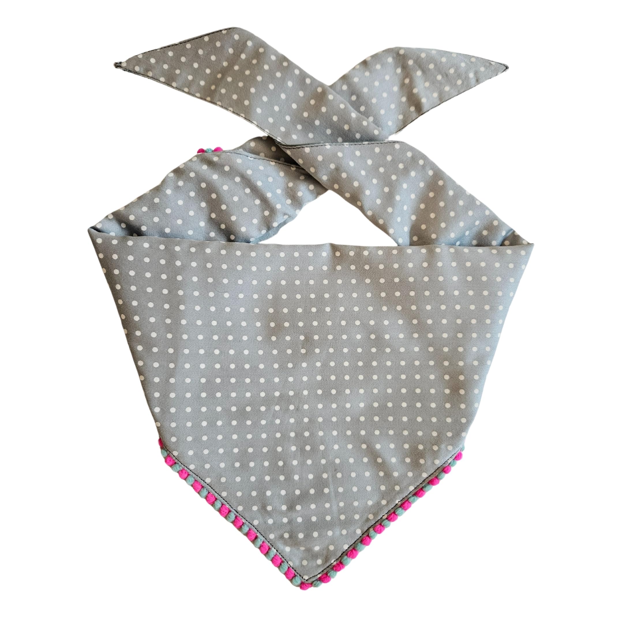 All For Fur Dog Bandana | Knot & Tie | Adjustable Cotton Bandana/Scarf | Luxury Dog Accessories | Scarf for Small (S) to Medium (M) Dogs | Silver Polka (B0CL2K176F) Amazon Price History, Amazon Price Tracker