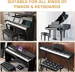 Étiquettes de clavier amovibles pour piano coloré, Stickers notes pour piano en silicone Guide pour débutant, réutilisable 88 Key Full Size Piano Key Music Notes Lettre Etiquette