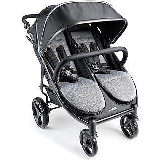 Gaggle by Foundations Roadster Duo Side by Side Double Stroller | Lightweight Compact Double Stroller for Toddlers | Easy to Fold & Maneuver | Amusement Park Approved | Black