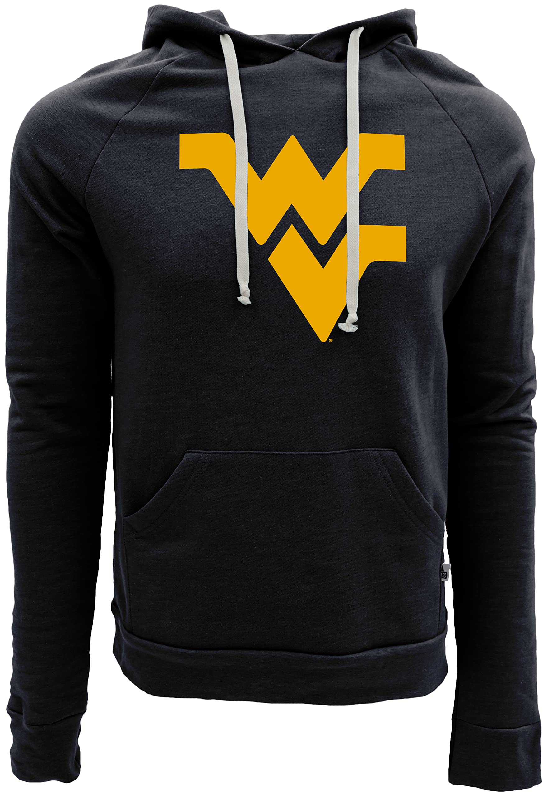 West Virginia Mountaineers Tri-Blend Hoodie Vintage Icon Team Color, X-Large