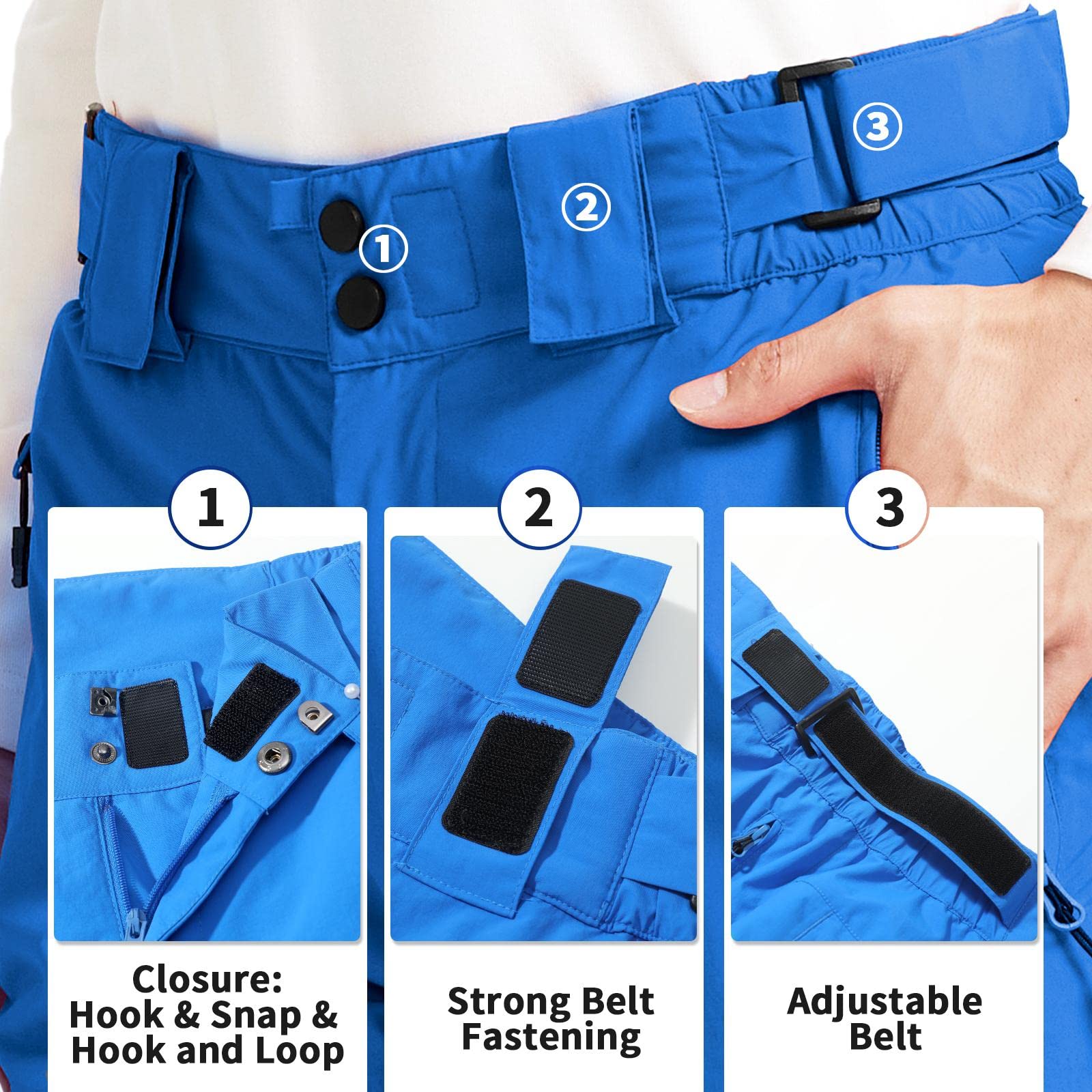 aoli ray Uomo Impermeabili Pantaloni da Sci Pants