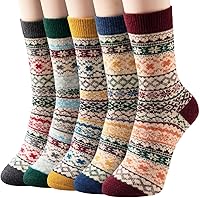 Vista 1 de Clothirily Wool Socks for Women, Vintage Womens Wool Socks, Winter Warm Boot Sock for Women Men, Thick Winter Cozy Sock