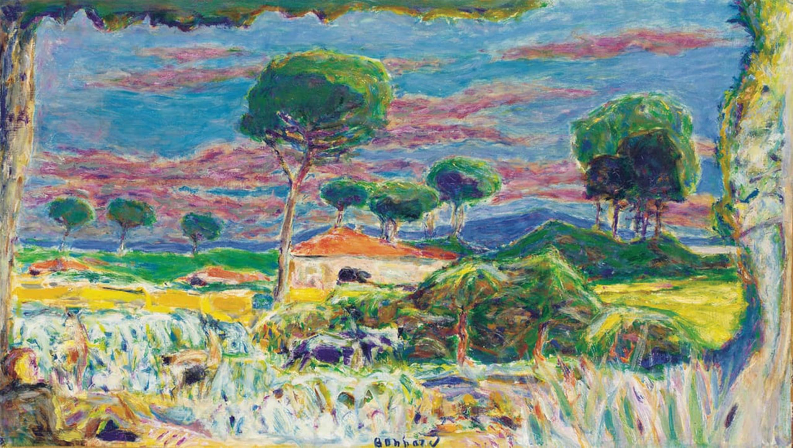 SERENDIPITP Vintage Picture Print on Canvas Wall Art Poster Paysage Du Midi by Pierre Bonnard Artwork Print Poster for Wall Decor 60x90cm