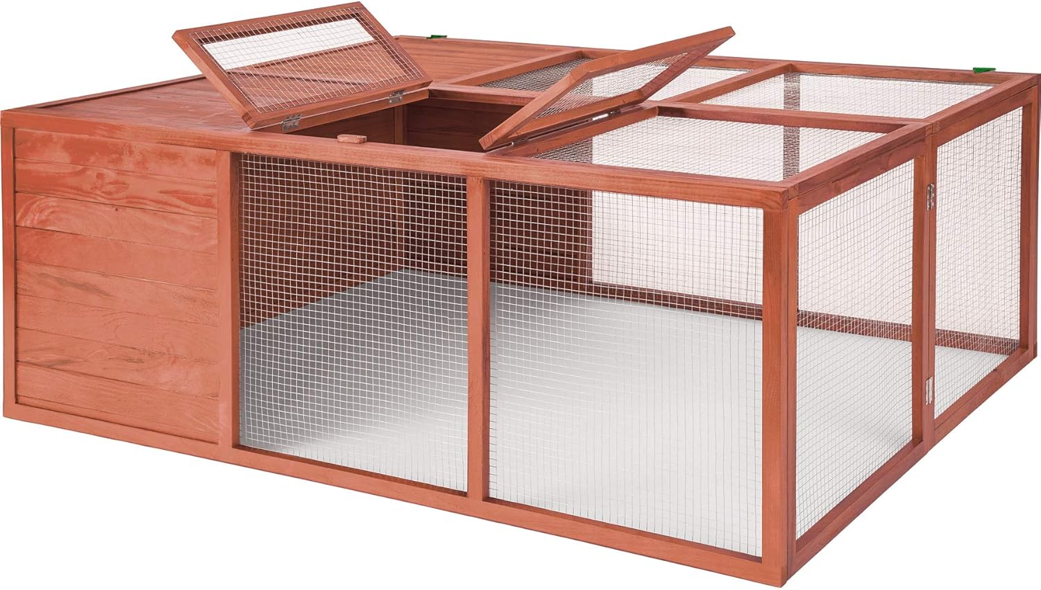 TecTake 403242 Rabbit Hutch, Bunny Cage, Foldable, Small Animals Guinea