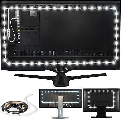Power Practical LED Lights for TV Backlight, USB Powered TV LED Light Strip W/Bias Ambient Lighting for Home Theater, True White, Size (30"-40” TV)