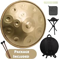 ANTETOK Arany Handpan Dob 440Hz 22 Hüvelyk 12 Hangos D-moll Acél Tongue Drum Meditációhoz Jógához Hangterápiához Tokkal 4