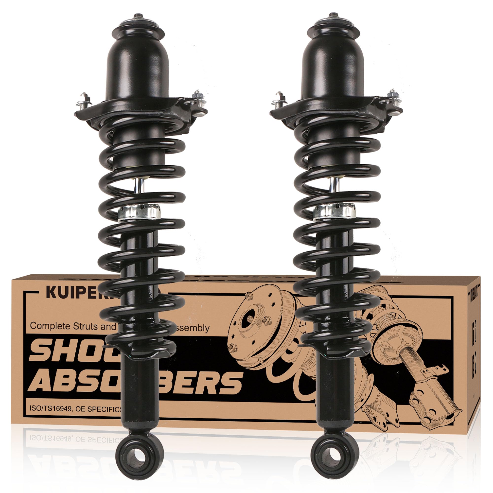 Rear Struts Pair Complete Assembly Shocks Absorbers Coil Spring Compatible for 2003-2008 Toyota Matrix/Pontiac/Corolla 171373R 171373L (2PCS)