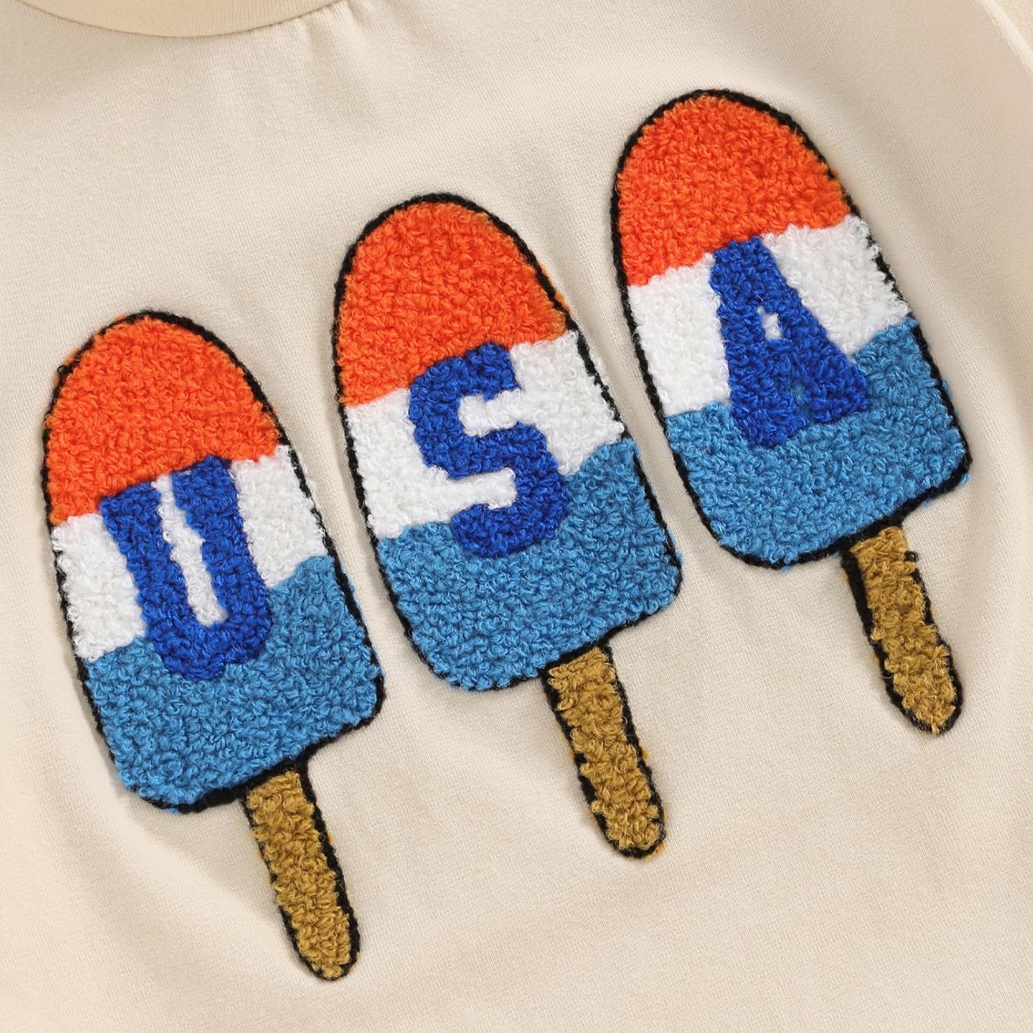 Baby Girl Boy 4th Of July Outfit Embroidery USA Shirt Onesie Fourth of July Bubble Romper Bodysuit Clothes - Image 5