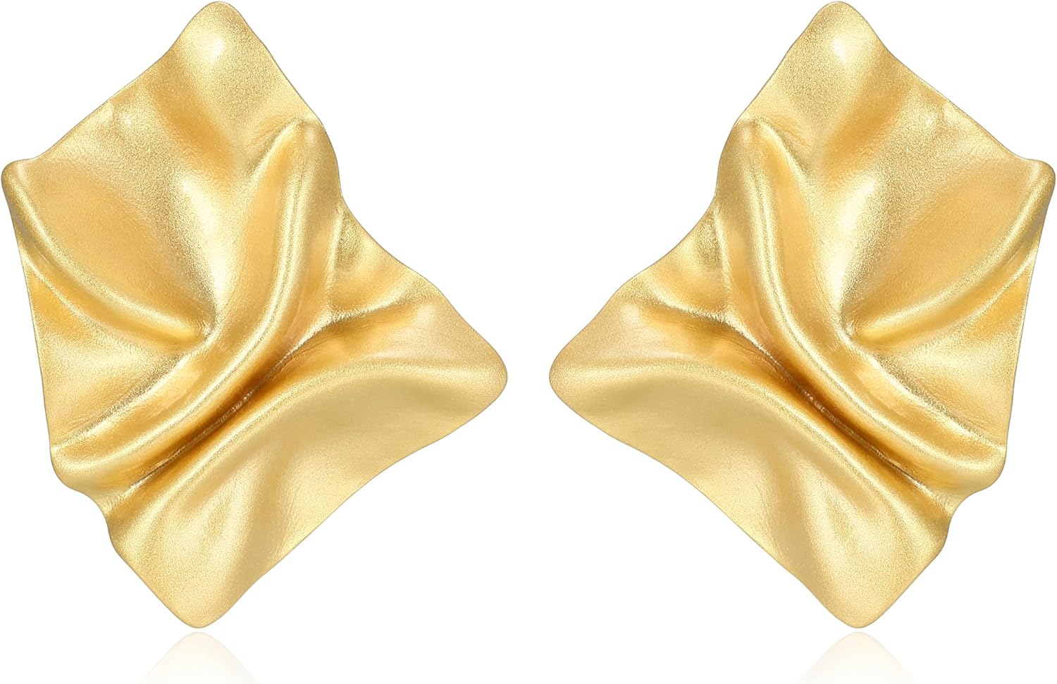 Amazon Essentials (Demi's Pick) Sculpted Clip Earrings for Women - Gold-Tone Fine Silver Plated, Trendy Jewelry - Image 2