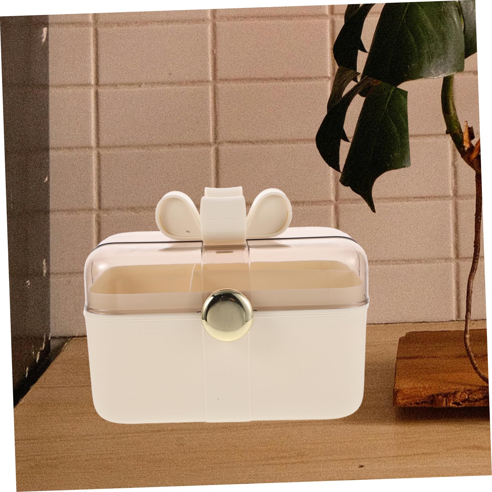 Haarschmuck-organizer Mit Griff Und Deckel Haarschmuck-aufbewahrungsbox Doppellagiges Haarseil Organizer Für Schreibtisch Und Reisen Vielfältige Aufbewahrungsmöglichkeiten