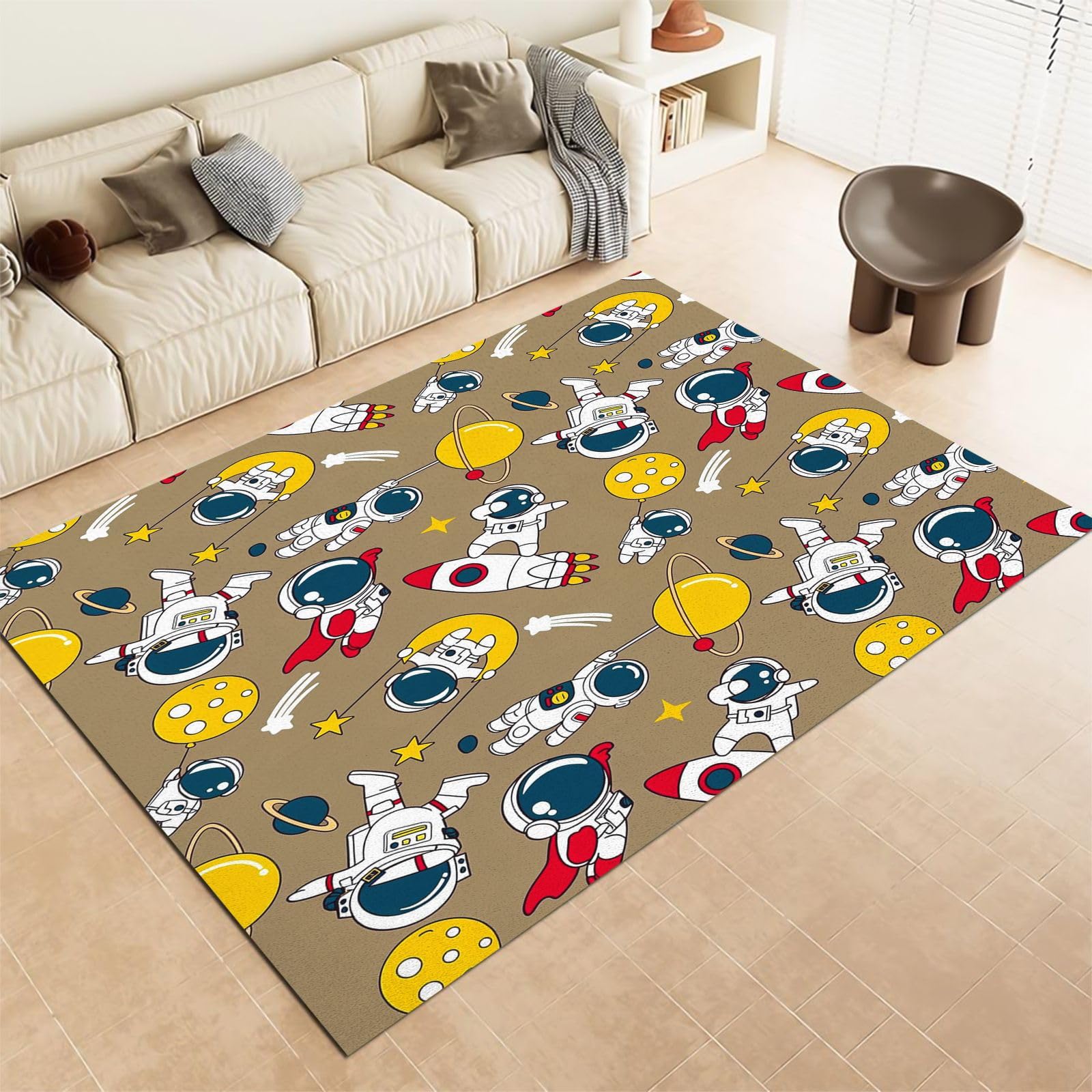 Tapis de salon doux en flanelle aspect poils longs haut de gamme