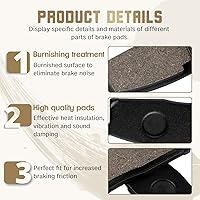 Vista 3 de Cyleto Pastillas de freno delanteras para Yamaha TTR125 TTR125L TTR125LE 2000 2001 2002 2003 2004 2005 2006 2007 2008 2009 2010-2015