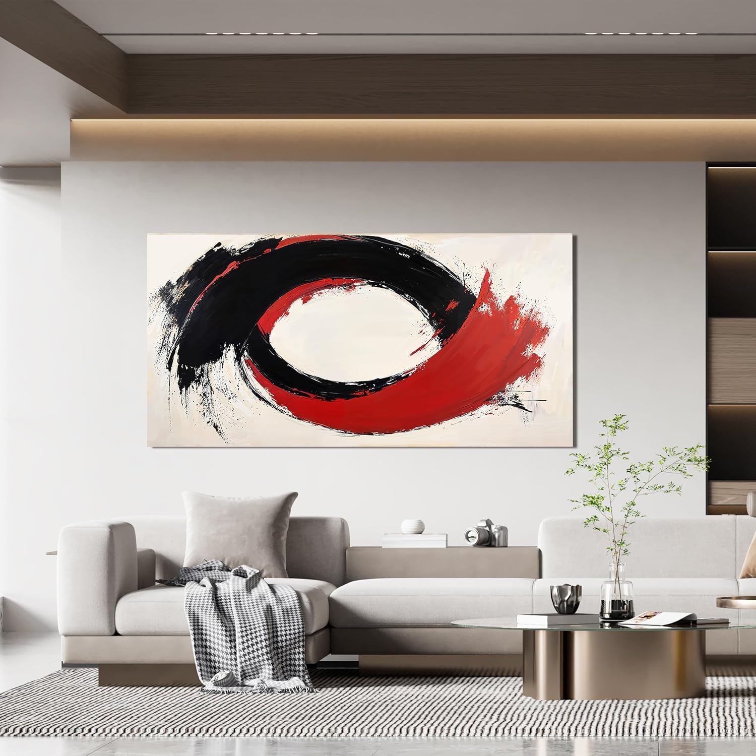 Canvas Wall Art Decor Black and White Wall Art Prints Abstract Canvas Art Wall Decor Modern Abstract Wall Art Decorations Wall Art Pictures for Living Room Artwork for Walls Home Office Decor 20"X40" - Image 4