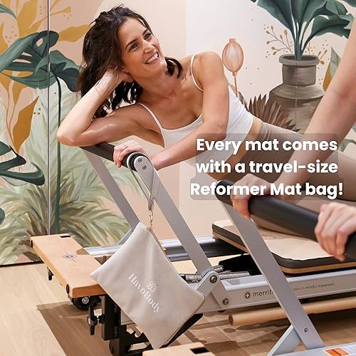 Miniatura 5 de HavoBody Pilates Reformer Mat Toalla  Protector de cubierta reformadora con agarre absorbente del sudor, accesorios de equipo de pilates para el
