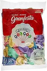 RIBERBALL Balao Gran Festa N.090 Candy - Pacote Com 50 Riberball