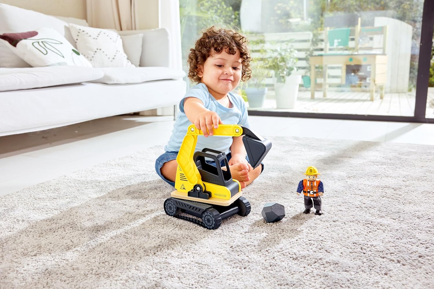 Hape Dig and Dump Excavator Toy