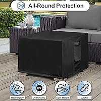 Vista 4 de OutdoorLines Fundas impermeables para taburete de patio al aire libre - Funda cuadrada para mesa auxiliar de patio a prueba de UV, resistente al