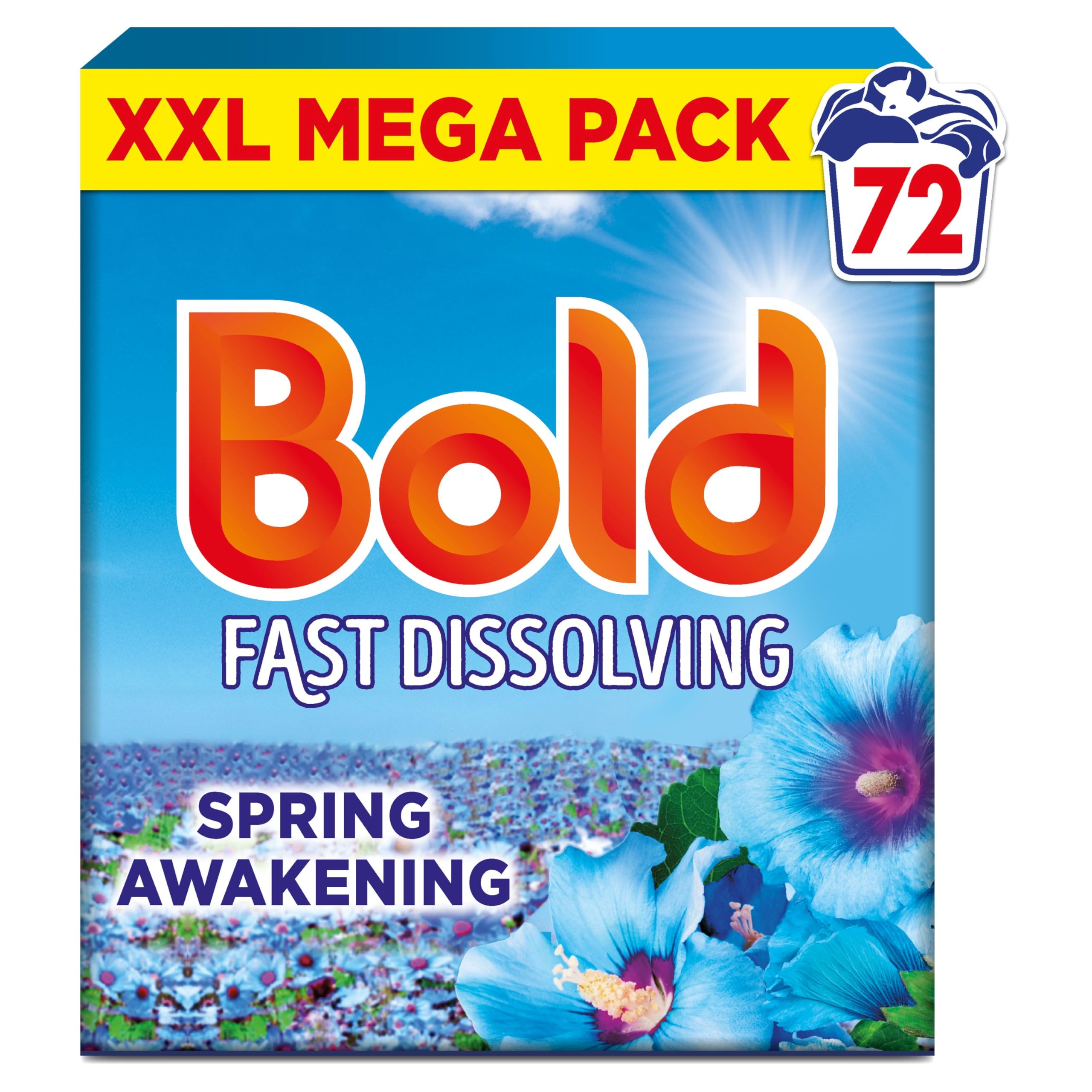 Bold Washing Powder Laundry Detergent 72 Washes, 3.6kg, Spring Awakening, Outdoor Freshness that Lasts And Lasts, with Build In Stain Remover And Lenor Freshness
