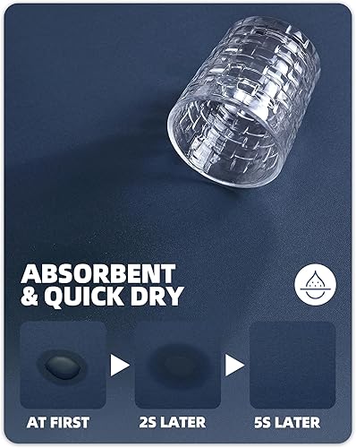 Miniatura 3 de Tapete de secado de platos para encimera de cocina, color G, absorbente de manchas, parte trasera de goma, resistente al calor, secado rápido, fácil