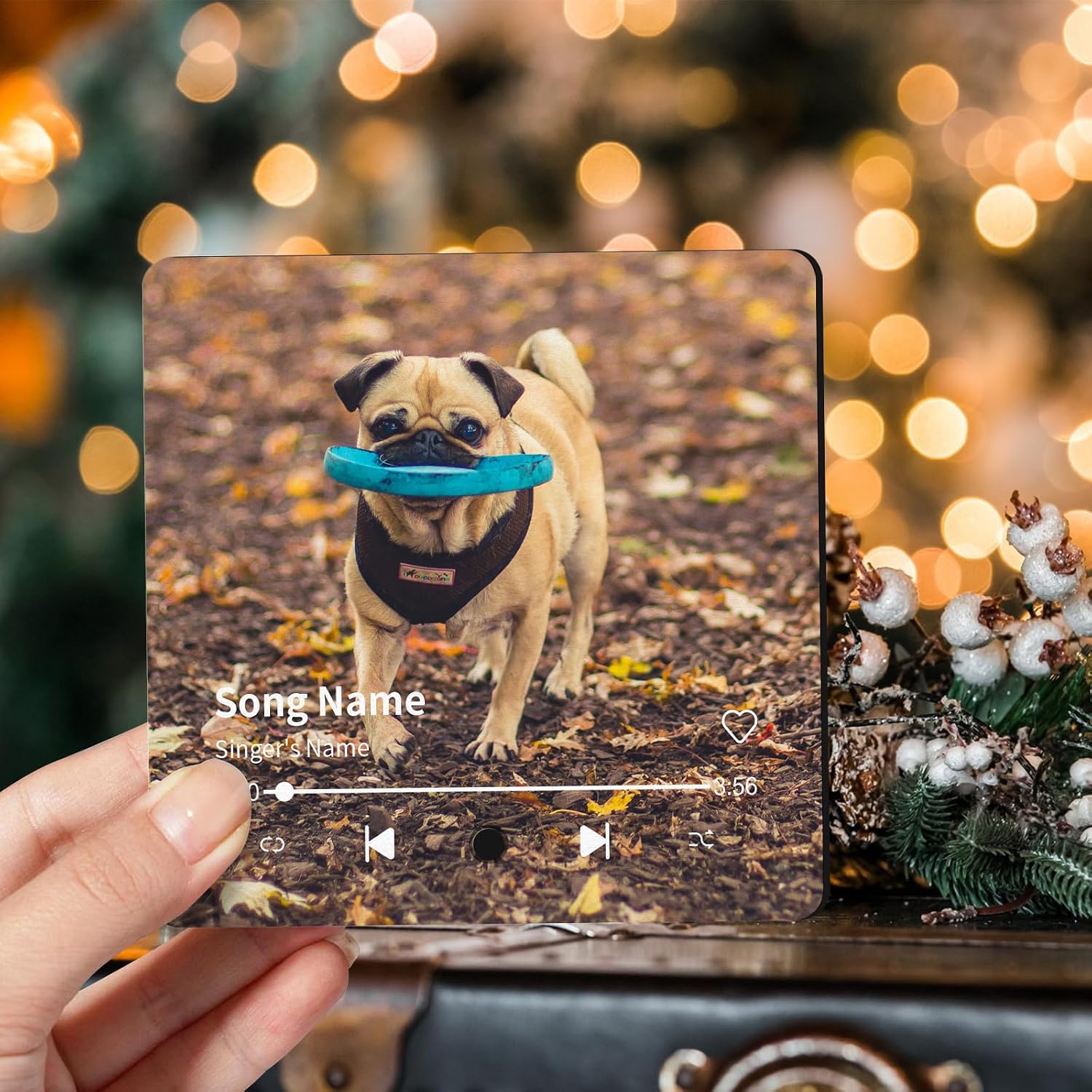 Dyoart Personalized Music Fridge Magnet, Custom Your Pet Photo Magnets, Customized Music Player Magnets for Refrigerator, Birthday for Pet Lover Music Lover, Style 12 image 2