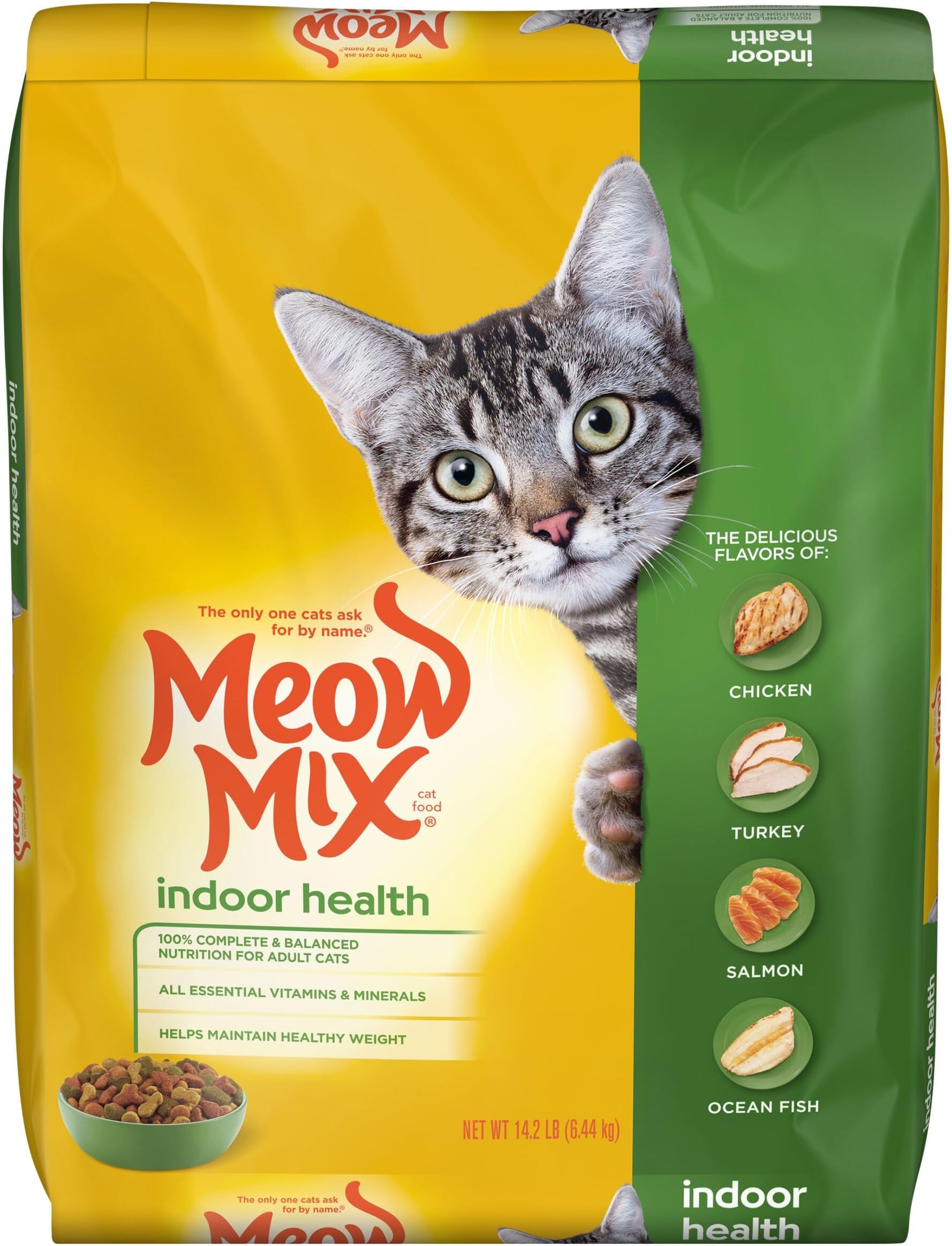 Meow Mix Indoor Health Dry Cat Food, 14.2 Pound Bag Dry Pet Food Pet Supplies