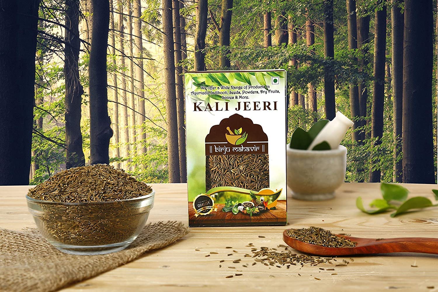 QURA Kaali Jeeri - Kadwa Jeera - Kali jiri, natural, 400 gramos (BMKB-30)