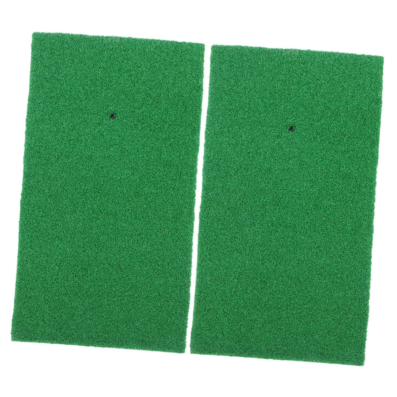 Garneck Indoor Golf Turf Mat Set 2pcs Golf Practice Mat for Hitting Pad for Beginners Pros