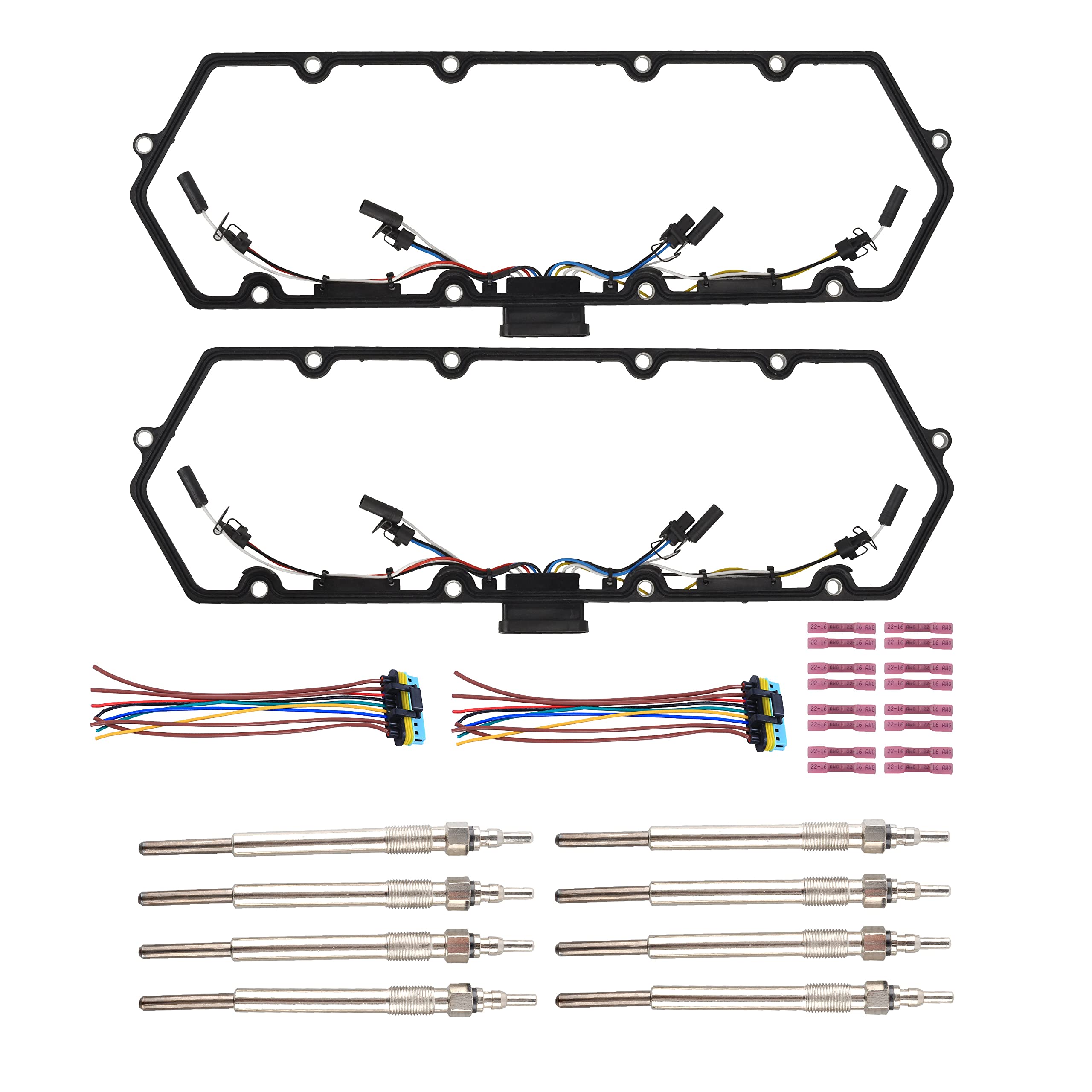 Photo 1 of Valve Cover Gaskets Harness with Glow Plugs 94-03 Ford F250 E350 7.3L Powerstroke Diesel Replace F4TZ12A342BA