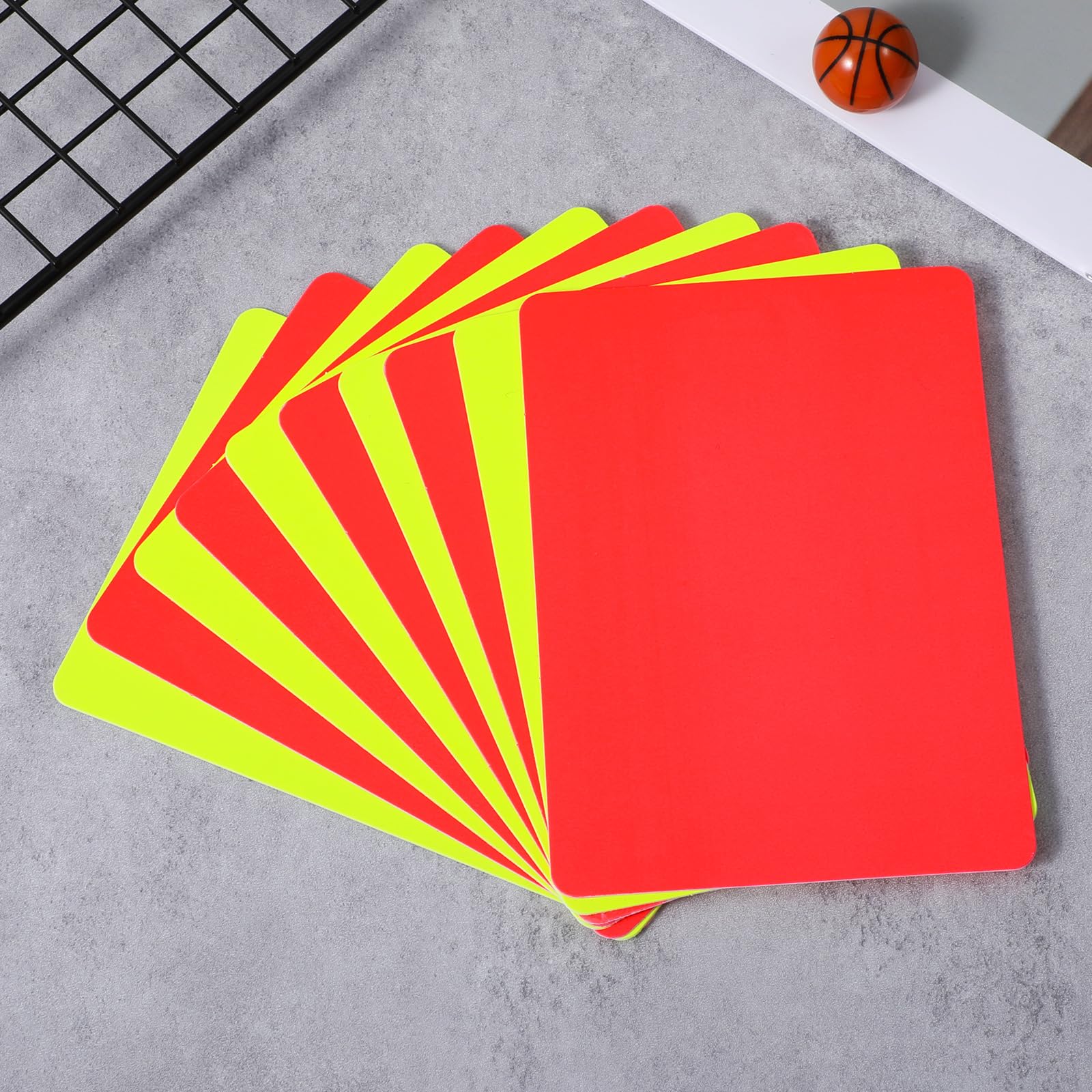 Tyqour 10 piezas tarjeta de árbitro de fútbol, tarjeta amarilla y roja, herramienta de árbitro