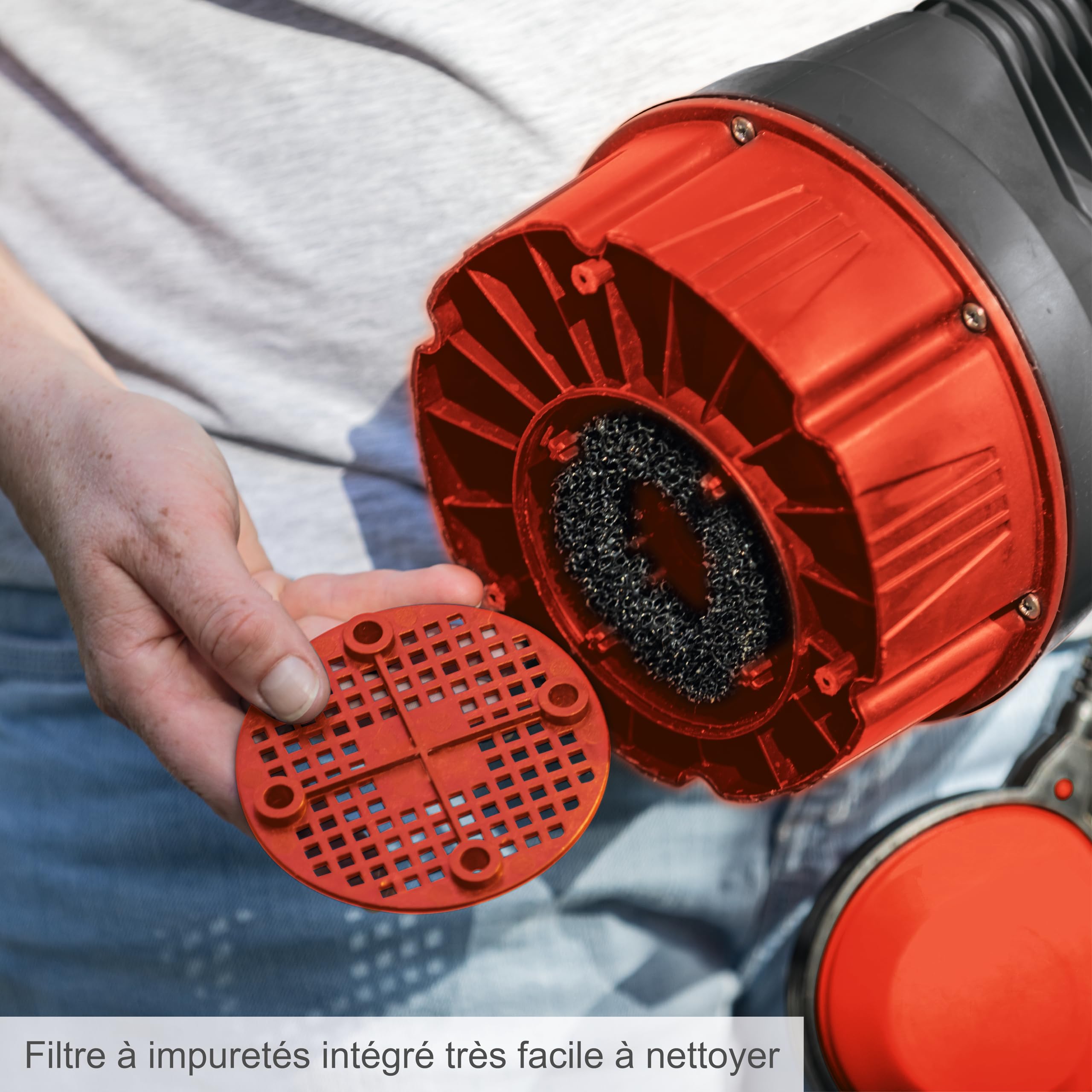 Scheppach Pompe immergée 2 en 1 et collecteur d'eau de pluie RBP350-350W - 5500 L/h - hauteur d'aspiration max 11 m - 35°C max - immersion à 7 m - pression de pompage 1,1 bar