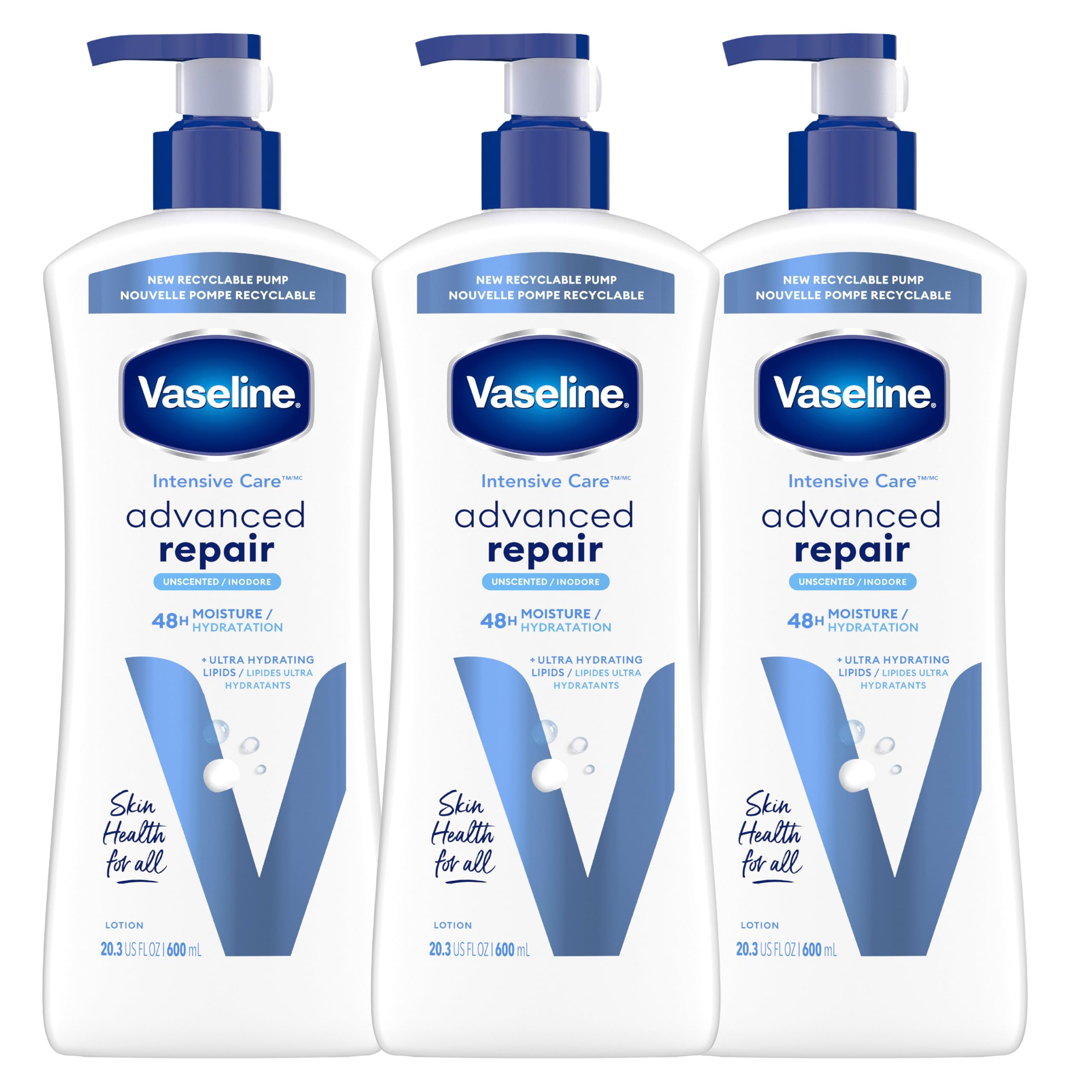 Intensive Care Advanced Repair Unscented Body Lotion Dry Skin.