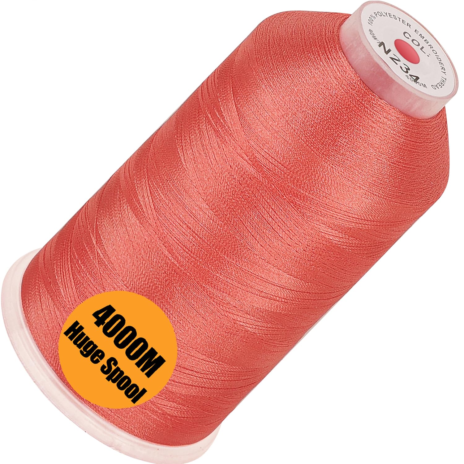 New brothread Huge Spool Embroidery Machine Thread -Coral Fits Janome Color