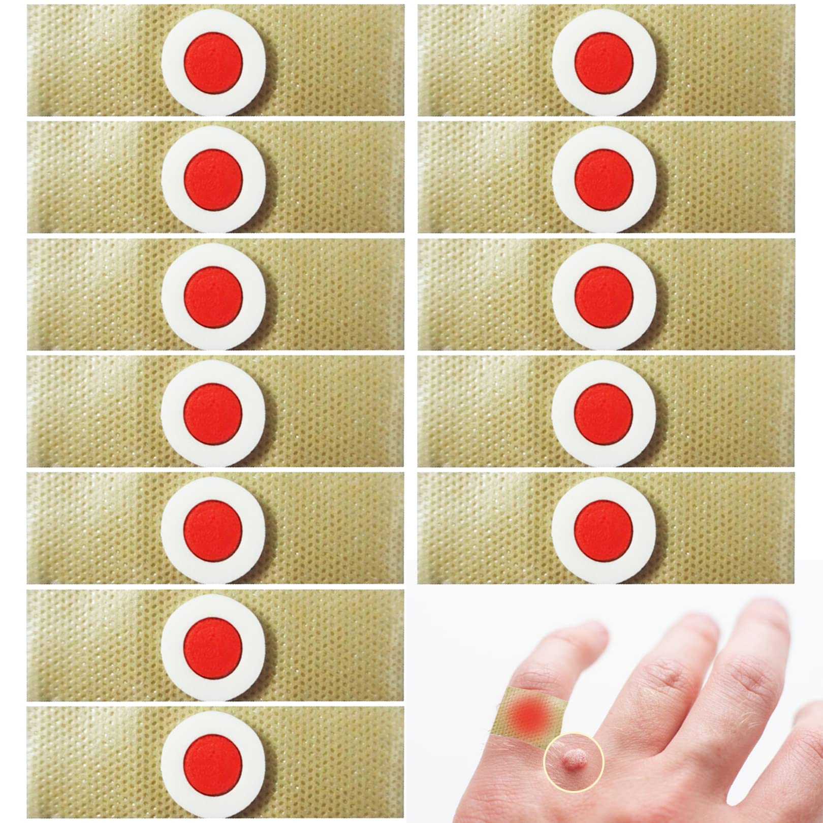 Corn Remover Pads, 12 pcs Corn Plasters for Feet, Wart Remover Toe Medical Plaster, Removal Plasters Relief Corn Pain Pads, for Adult Toes Feet Hand Callus Anti Friction Reducing Heel Pain