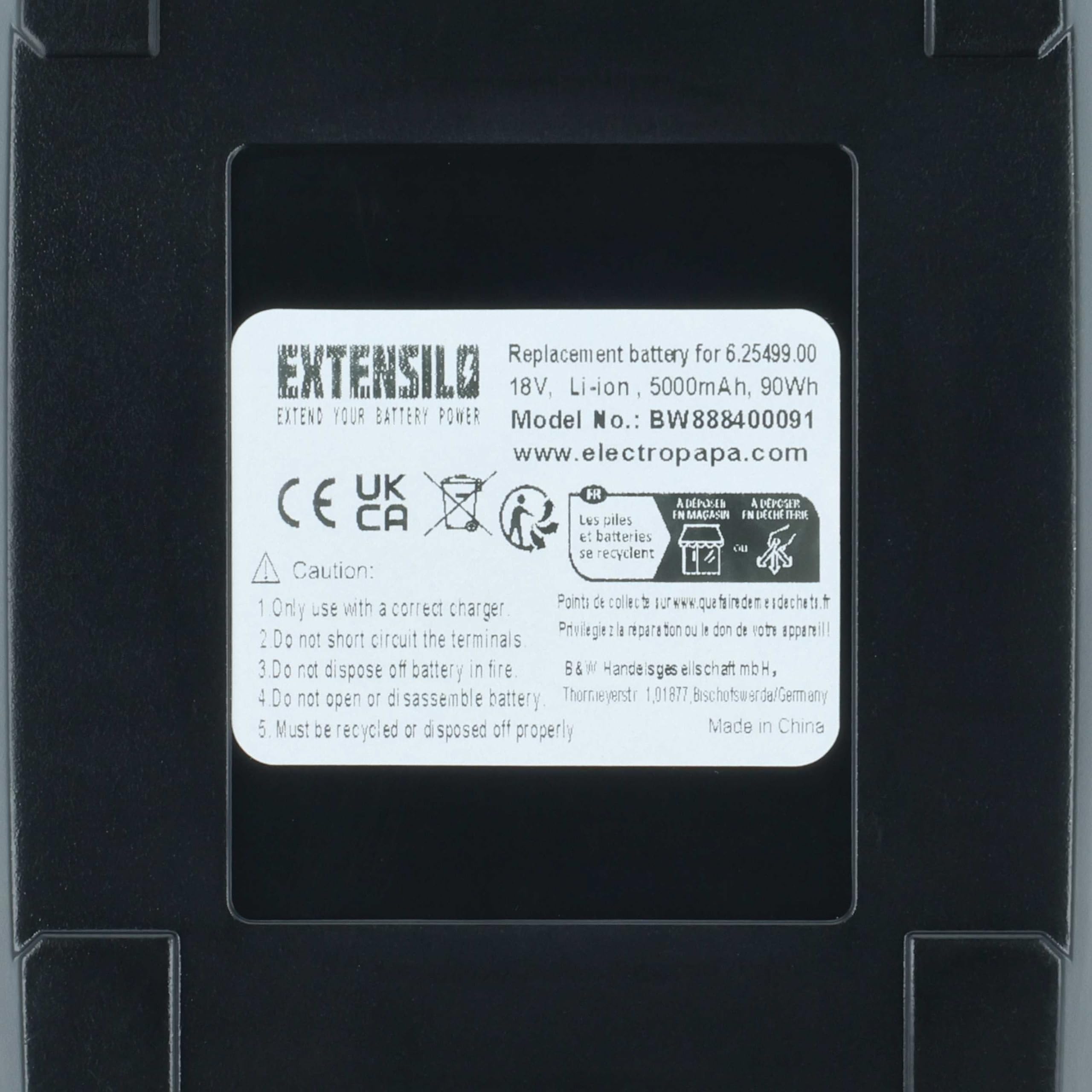 2X Batterie Compatible avec Starmix ISC BATRIX L 36-18V