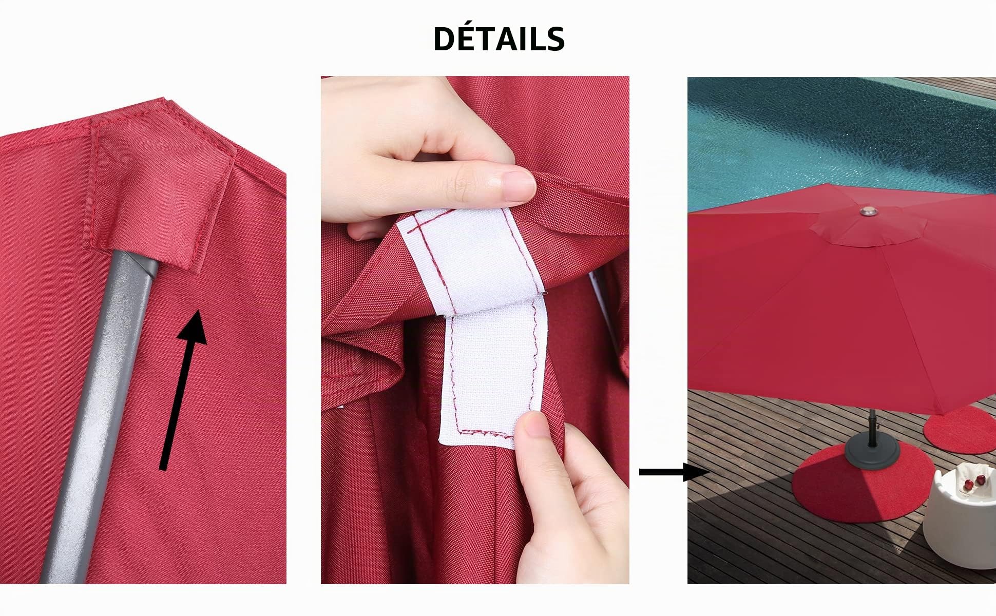 paramondo Toile de rechange pour parasol avec Air Vent pour parasol Interpara, lavable, ∅ 3,50 m, ronde, Jaune