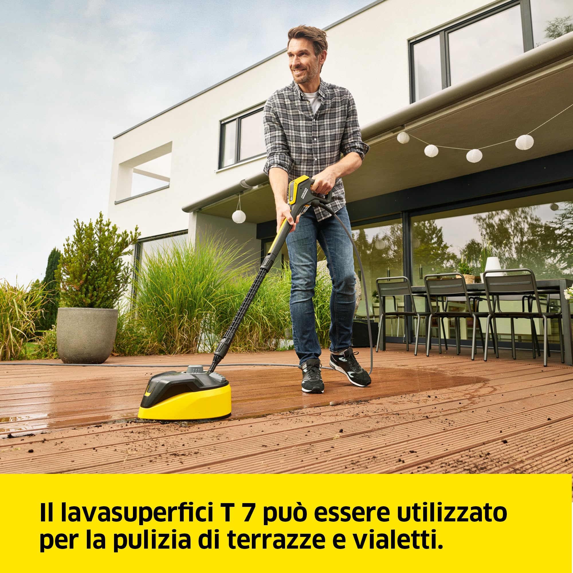 Kärcher Idropulitrice K 7 Premium Smart Control Flex Home, Pressione 180 bar, Portata 600 l/h, Area di Lavoro 60 m²/h, Filtro Acqua Premontato, Tubo Flex e Pistola Alta Pressione, Lancia Multi Jet