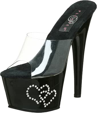 Pleaser Women's Adore-758 Strappy T-Strap Sandal With 7 Inch Heel & 2.75 Inch Platform - View #4