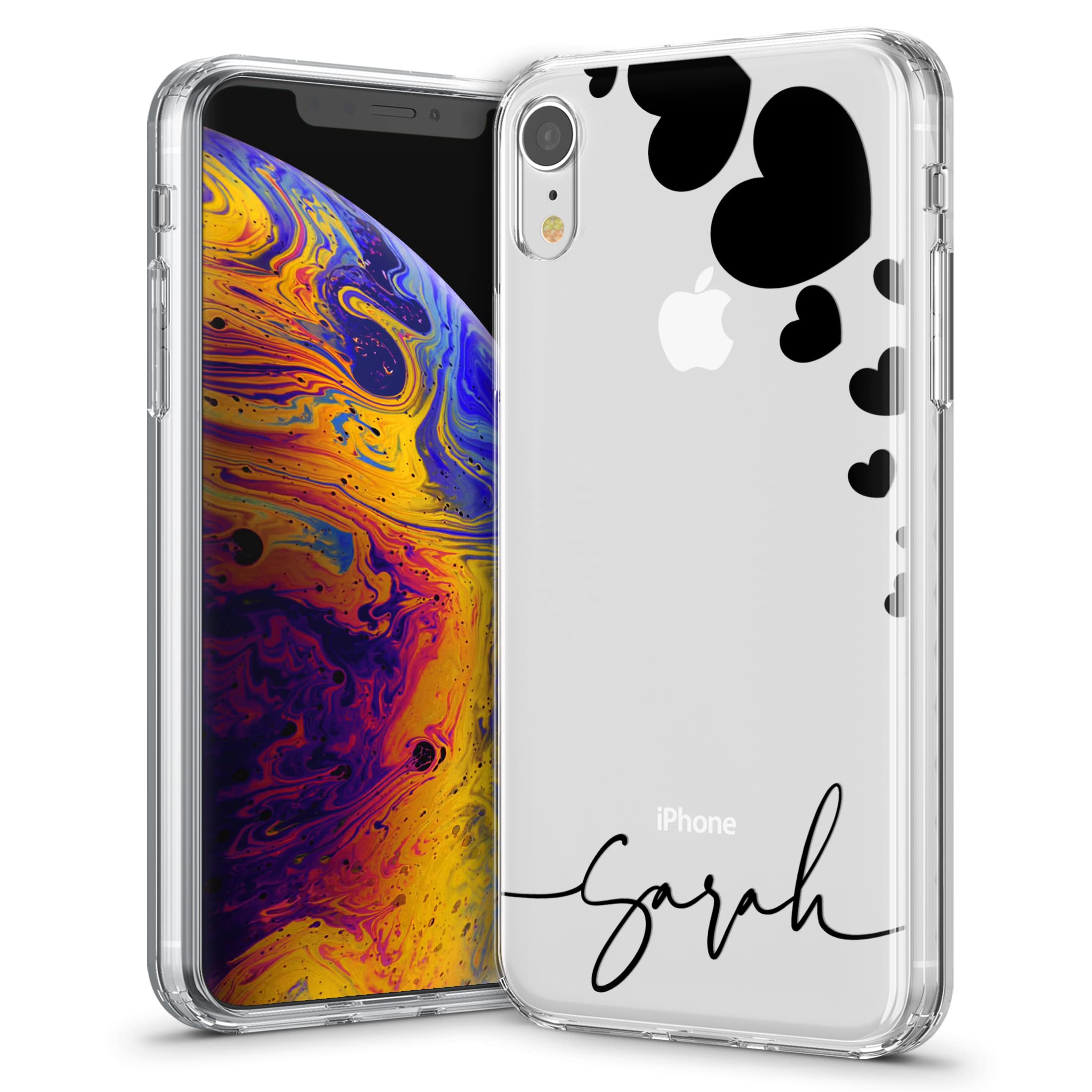 TULLUN Custodia per iPhone 14, personalizzata, con iniziali
