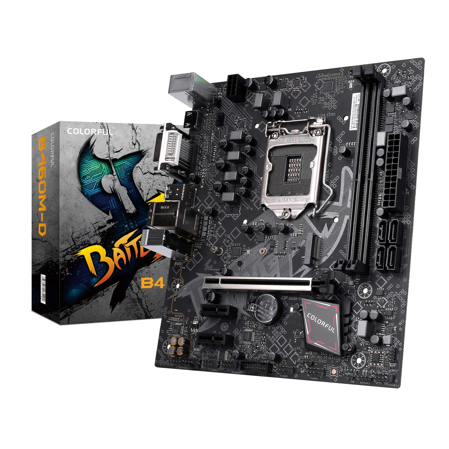Segotep Battle-AX B460M-D V20 Gaming Micro-ATX Motherboard (INTEL10th, LGA 1200 Socket,DDR4, M.2 Slo