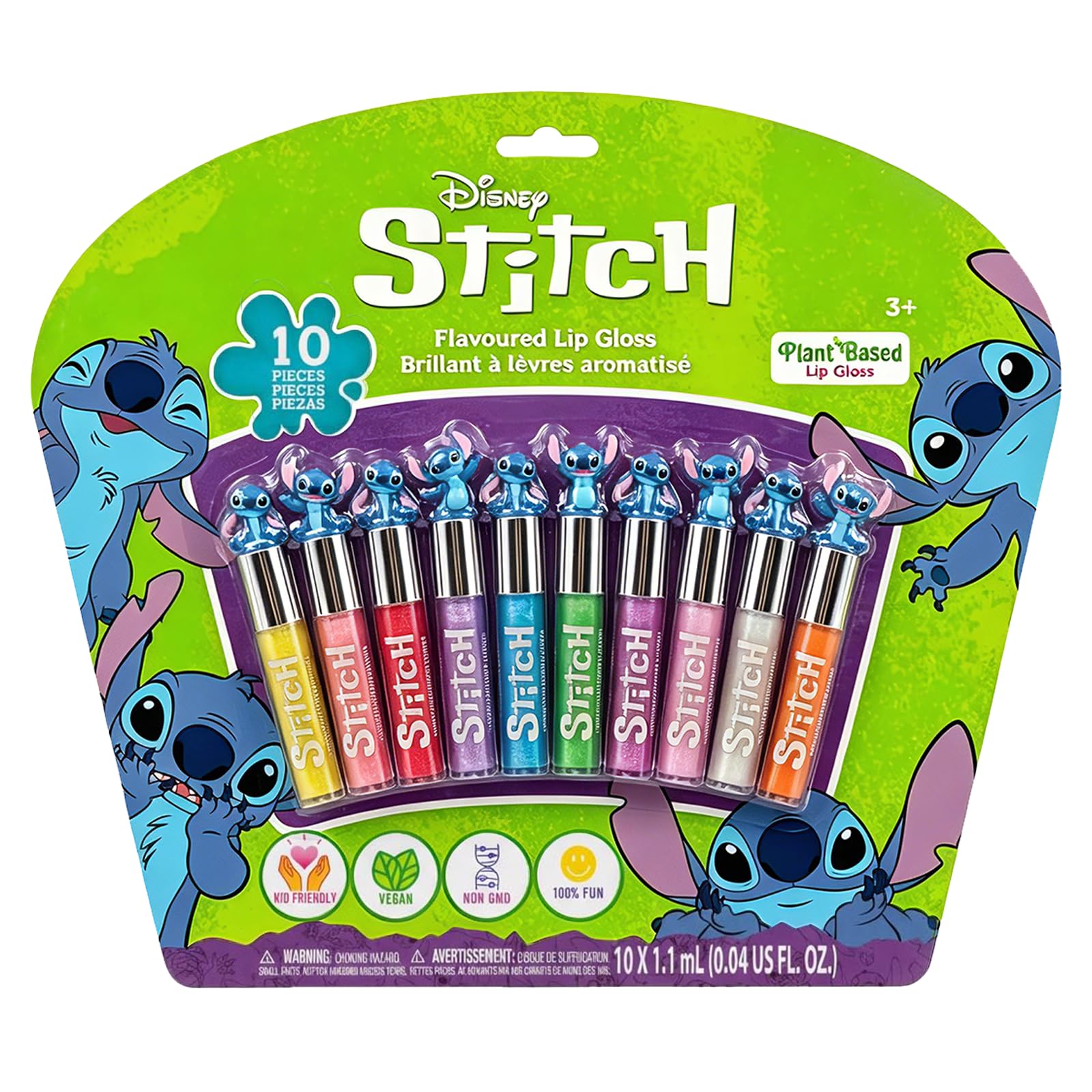 Stitch Błyszczyk Roślinny 10 szt Dziewczynki Prezent