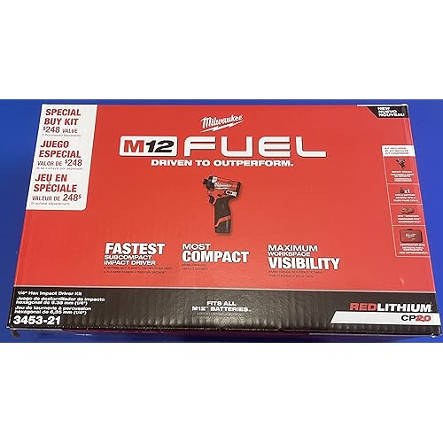 M12 FUEL 12-Volt Lithium-Ion Brushless Cordless 1/4 in. Hex Impact Driver Compact Kit W 2.0Ah Battery and Bag