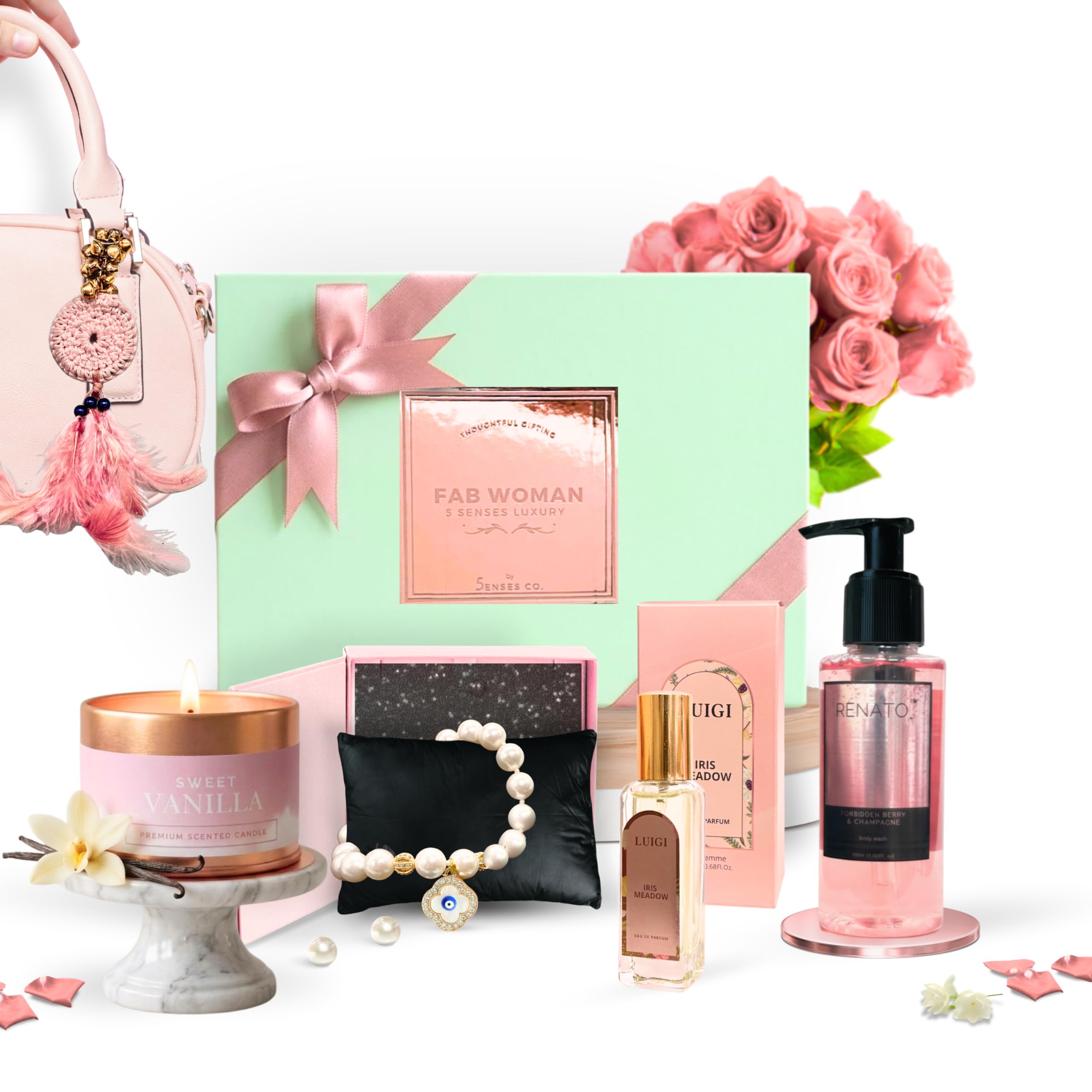 5 Senses Thoughtful Gifting Co. Co. Luxury Gift Set Box For Women|Curated Gift Hamper For Wife, Girlfriend, Sister, Daughter, Mother|For Birthday, Anniversary, And All Special Occasions-image-12